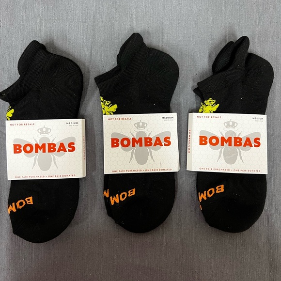 Bombas Accessories Nwt Bombas Single Pair Ankle Sock Three Pack